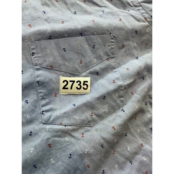 Charleston Threads Button Shirt XL Blue Sailboat Anchor Cuff - Picture 7 of 7